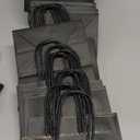 qiqee 200-Packs Black Paper Gift Bags with Handles Bulk 8.3"x6"x3.15" Small Size Paper Bags Multiple Uses