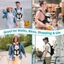 Mosago Dog Backpack Carrier, Adjustable Pet Front Carriers, Legs Out Carrying Sling Travel Bag for Small Medium Dogs 2.5-4 Lbs, Soft Wearable Puppy Chest Carry Backpacks for Walking/Hiking/Camping (Small, Black)