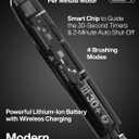 Aquasonic Black Series Ultra Whitening Toothbrush ADA Accepted Electric Toothbrush- 8 Brush Heads & Travel Case 40,000 VPM Electric Motor & Wireless Charging - 4 Modes w Smart Timer
