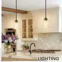 zeyu Farmhouse Hanging Pendant Lights 2 Pack, Modern Pendant Lights Kitchen Island with Clear Glass Shade, Oil Rubbed Bronze Finish, ZSL104MIL-2 ORB