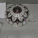 12 Inch Vintage Chandeliers Light Tiffany Style Ceiling Light Fixture Stained Glass Flower Flush Mount Ceiling Lighting Fixtures Lamps