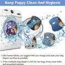 5 Pack Dog Diapers Male Reusable, Premium Belly Bands for Dogs, High Absorbing Male Dog Pee Wraps for Doggie in Incontinence or Excitable Urination and Training Black XS (Astronaut)