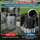 50 Gallon Stormwater Dry Well for Yard Drainage, Underground Stormwater Detention & Infiltration System, Modular Open-Bottom Dry Well Kit with 3 Side Panels, 1 Cover for Rainwater Collection, 1PC