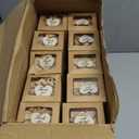 50 Sets Wedding Candles Favors Bridal Shower Thank You Gifts for Guest Christmas Rustic Wood Candle Holders Bulk Tealight Holder Baptism Favors(Light Brown)