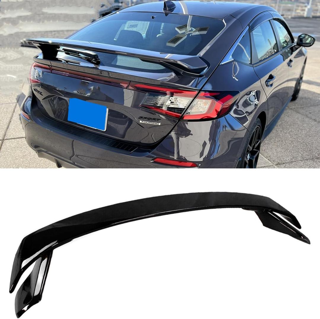 MUTUSAISI Rear Trunk Lip Spoiler HPD Style Wing Compatible with Honda Civic 11th Hatchback LX/Sport/EX-L 2022 2023 2024 2025 2026 Accessories Glossy Black