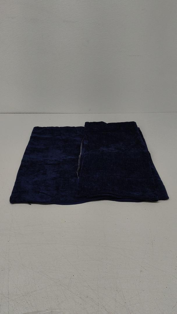 CaliTime Throw Pillow Covers Decorative 20 X 26 Inches Pack of 2 Cozy Chenille Standard Pillow Shams Cases for Couch Sofa Bed Living Room Home Navy Blue