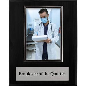 Pre-designed Employee of the Month, Quarter or Year Award Plaque - 8 x 10" Photo Plaque holds a 6 x 4" Portrait Photo (Quarter)