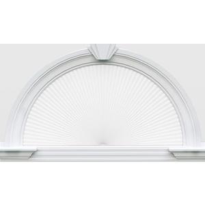 Myshade Arch Window Shades Half Circle Light Filtering Cellular Shades Cordless No Drill Blinds for Windows Half Moon Honeycomb Fabric No Tools Room Darkening Shades Easy Install (White 36" X 72")