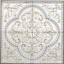Deco 79 Metal Scroll Home Wall Decor Wall Sculpture with Embossed Details, Wall Art 36" x 2" x 36", Gray
