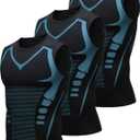 Mens Tank Tops,Sport Running Dry Fit Gym Shirt, Wicking Athletic Mesh Breathable Muscle Tee Workout Sleeveless Shirts (Black, XXL)