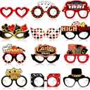 36 Paper Casino Night Glasses Casino Party Favors Paper Eyeglasses Poker Dice Sign Photo Booth Props Kit Las Vegas Game Night Birthday Decorations