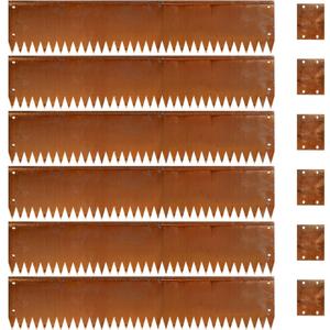 Gardening mat, 39 inches long, corten steel edging