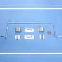 1 Set Table Hinge Bracket Kit Removable Metal Table Bracket Multi-use Hardware Accessory RV Dinette Table RV Table Base Mount Lifetime Table Parts for Room Picnic Table Installation Use
