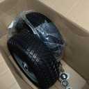 11x4.00-5 Lawn Mower Tires Flat Free, 11x4-5 Tire and Wheel, Zero Turn Front Tires, with 3/4" & 5/8" & 1/2" Bearings, 3.4"-5.9" Centered Hub, 11x4.00-5 Solid Tires, 2 Pcs