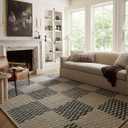 Loloi Chris Loves Julia Bradley Collection, Beige & Midnight, 2'-3" x 3'-9" Accent Rug  Classic Striped Area Rugs for Living Room, Bedroom, Entryway & Hallway, High Traffic Area Home Decor Rug