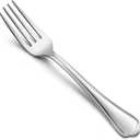 Salad Forks Set of 12, E-far 6.7 Inch Stainless Steel Dessert Forks for Home, Kitchen or Restaurant, Non-toxic & Mirror Polished, Scalloped Edge & Dishwasher Safe