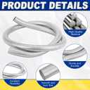 1.25" x 72" Length Universal Exhaust Flex Pipe, 1.25 Inch Flexible Exhaust Pipe