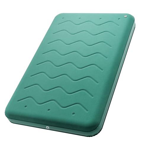 QPAU Twin Size Air Mattress Camping Pad – 9” Thick R8–10 Insulated Inflatable Mattress with Foam Comfort & Foot Pump, Twin Air Mattress for Camping, Road Trips, and Home Guests (Full Size)