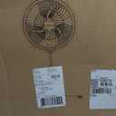 HOLMES 16" Outdoor Misting Stand Fan, Hose Connection, 3 Speeds, 3 Micro-Mist Levels, 80 Oscillation, Adjustable Height, 25 Head Tilt, GFCI Plug, Black