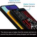 Case Compatible with Samsung Galaxy A13 5G,Pattern Plexiglass Cover for Boys Men,Shockproof Anti-Scratch Case for Samsung Galaxy A13 5G 6.5 inch,American Soldier Flag