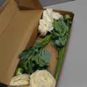 White Ranunculus Artificial Flowers 6PCS Real Touch Faux Ranunculus Flowers for DIY Wedding Bouquet Party Table Home Decor(White)