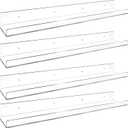 Febwind 4 Pack 24-Inch Long Clear Acrylic Floating Shelves U Shape Wall Shelf for Book Display Makeup Product Spice Organizer