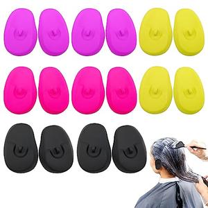8 Pairs Waterproof Silicone Ear Covers for Hairdressing Dye Coloring Protector Earmuff Ear Caps Hair Salon Styling