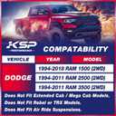 KSP 3inch Level kit for Dodge Ram 1500 2WD 1994-2018, 3" Front Coil Spring Spacers Compatible with Ram 2500 3500 2WD 1994-2011, PU Suspension Leveling Lift Kits Raise 3in on Dodge Ram (2pcs Black)