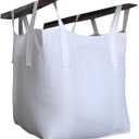 5 Pack FIBC Bulk Bag, 2 Ton Bag, 40"L x 40"W x 48"H, 4400lbs SWL, Open Top Flat Bottom, Heavy Duty Bulk for Industry Agriculture