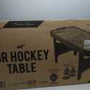 GoSports 48 Inch Air Hockey Arcade Table - Oak or Black - Includes 2 Pushers, 3 Pucks, AC Motor, and LED Scoreboard