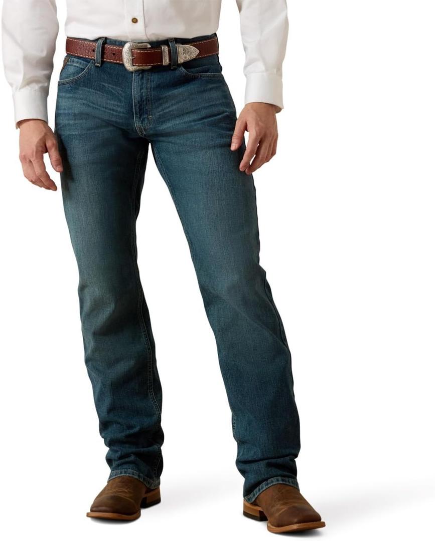 Ariat Men's M4 Low Rise Stretch Legacy Boot Cut Jean (40W x 30L, Freeman)