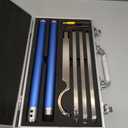 Carbide Tipped Wood Turning Tools Set, Latest Lathe Rougher Finisher Swan Neck Hollowing Tools and Interchangeable Aluminum Alloy Grip Handle with Diamond Round Square Carbide Inserts (6 in 1)