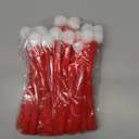 Frienda 12 Pcs 20 Inches Christmas Garland Ties with Balls Decorative, Woolen Fleece Twist Ties Reusable Flexible for Garland Banister Stairs Railings Xmas Home Decor Gift Craft Wrapping (Burgundy)