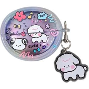 for Huawei Freeclip Earphone Case, Interesting Cute Gradient Cotton Puppy Pattern, Wireless Bluetooth Headset Protective Cover for Women Girls