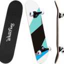 WhiteFang Skateboards for Beginners, Complete Skateboard 31 x 7.88, 7 Layer Canadian Maple Double Kick Concave Standard and Tricks Skateboards for Kids and Beginners