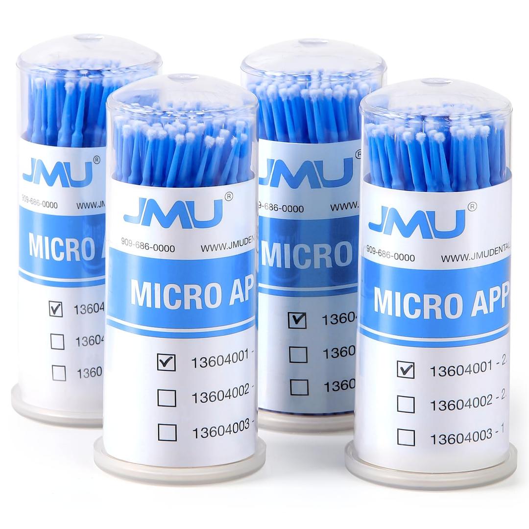 JMU 400pcs Dental Micro Applicators Brushes Regular, Disposable Microswabs