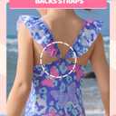 Angel season Girls Swimsuits Kids Bathing Suit One Piece Swimwear with UPF 50+ Cute (Blue)