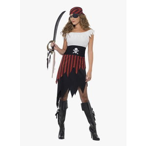 Smiffy's Women's Pirate Wench Costume with Dress and Headpiece Size M