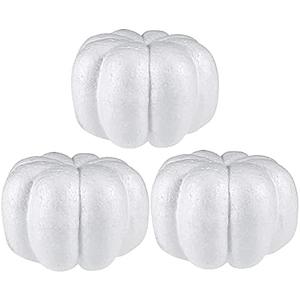 3pcs Foam Pumpkins Artificial Pumpkin Realistic Fake Pumpkin for Halloween Thanksgiving Fall Harvest Party Supplies Favors - 13X13X8CM
