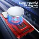 Camera Stand Case for Galaxy S25 Edge, [Compatible with MagSafe][Lens Cover] 2025 Version Military Grade Protective Soft Case for Samsung Galaxy S25 Edge 6.7" Men Women, Red