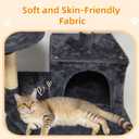 Cat Tree 60.63 inches Cat Tower for Indoor Cats, Multi-Level Cat Condo Furniture with Scratching Posts, Plush Perches, Activity Center with Cozy Basket & Hammock for Cats (Darkgray)