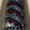 5 Inch Caster Wheels Heavy Duty with Dual-Lock Safety Brake and Rubber Tire Wheels, Heavy Duty - 400 Lbs Per Caster for Workbench, Trolley, Cabinet, Swivel Rubber Wheel 4-Packs with mounting Hardware