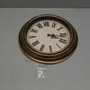 Vintage Wall Clock, 10'' Retro Silent Non Ticking Classic Clocks, Roman Numerals Easy to Read, Quality Quartz Clock Battery Operated, Decorative Bedroom, Kitchen, Office (Gold Copper)