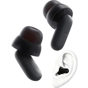 Medium Noise Reduction Ear Plugs Ultra Comfortable for Side Sleepers Reusable Earplugs 23dB Noise Cancelling Sleep Ear Plugs -Black