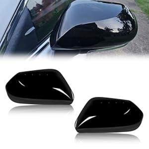 VANKUB Car Exterior Door Side Rearview Mirror for To-yota Camry 2025 2024 2023 2022 2021 2020 2019 2018 Accessories Rear View Mirror Caps（Glossy Black）
