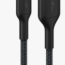 Belkin BOOST CHARGE Braided USB-C to Lightning Cable 6.6 ft. Black 