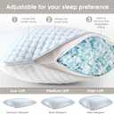 Nestl King Size Cooling Pillow for Sleeping 1 Pack, Luxury Shredded Memory Foam King Pillow, Adjustable Cold Gel Pillows for Hot Sleepers, Supportive Cool Pillows for Side, Back, Stomach Sleepers