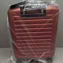 TydeCkare 20 Inch Carry On Luggage with Front Pocket, 21.65 * 15.35 * 7.87" Suitable for Airplane Overhead Bin, 34L PC+ABS Hardshell, Wine Red
