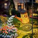 Solar Watering Can Lights, Hummingbird Gifts for Women Mom Grandma Birthday, Waterproof Outdoor Garden Decor Large Hanging Solar Lanterns Garden Lights for Patio Porch Yard Flowerbed Pathway (Cool White)