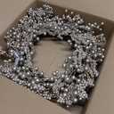 20" Christmas Wreath for Front Door Artificial Champagne Holly Berry Wreath for Christmas Thanksgiving Winter Holiday Decoration